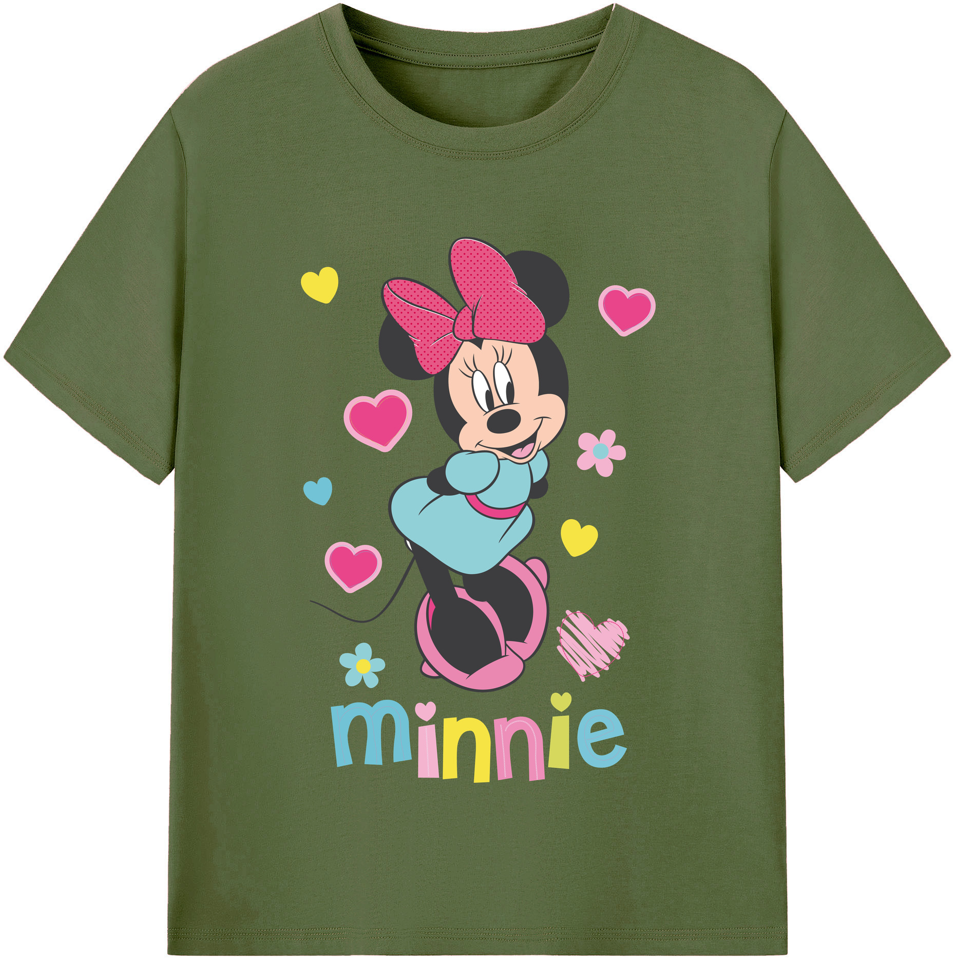 （画像用） ミッキーマウス Mickey Mouse 綿100％半袖Tシャツ（フロントプリント）